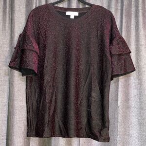 Michael Kors Sparkling Black and refBlouse